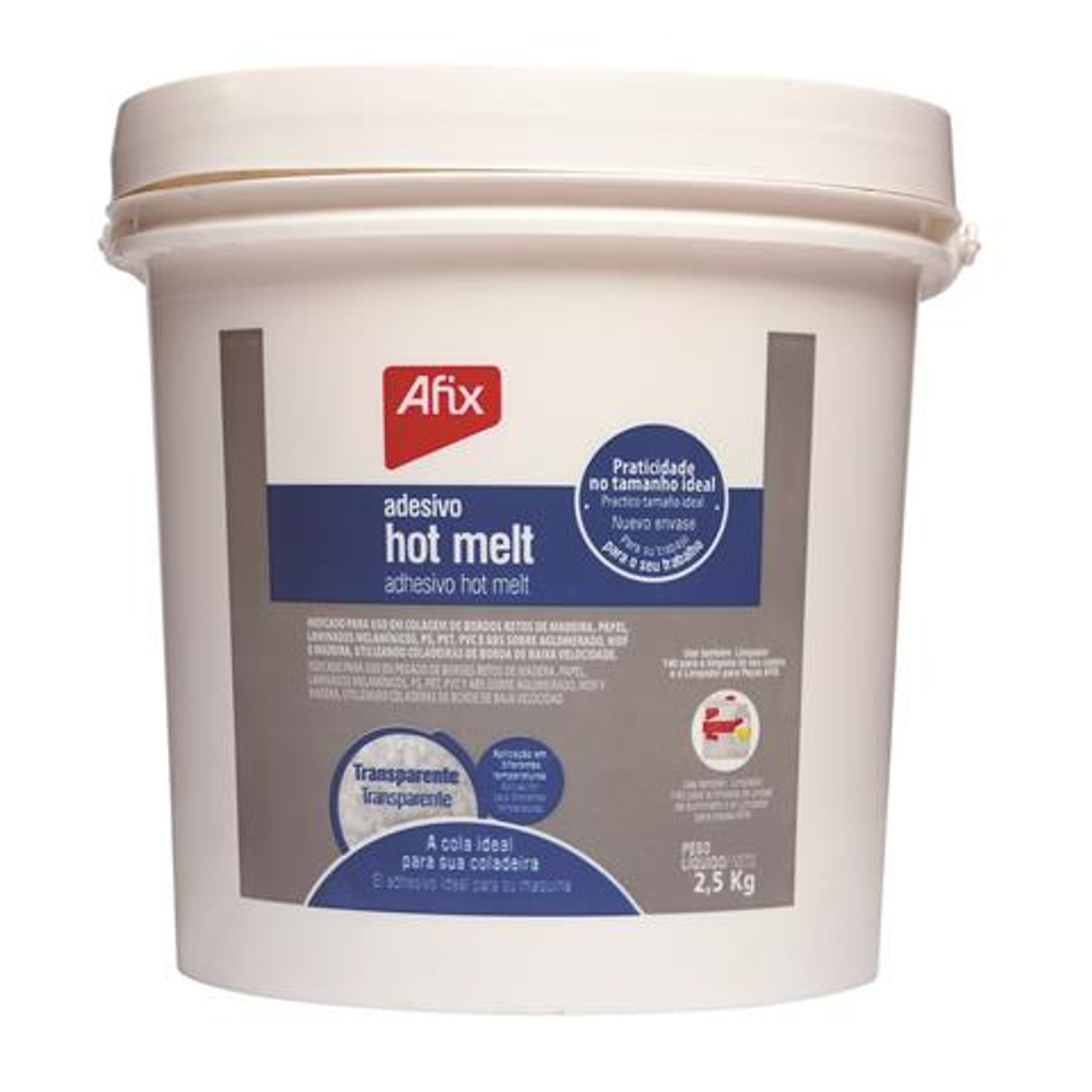 Adesivo Hot Melt Baixa Temperatura Transparente 2,5Kg Afix