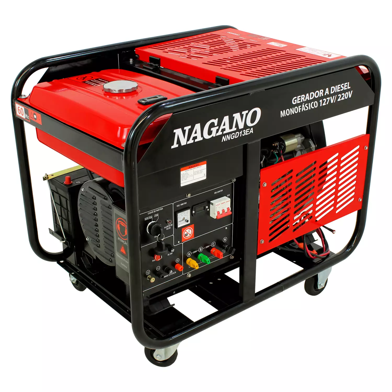 Gerador a Diesel 11kva Monofásico 110/220v Partida Elétrica Refrigerado a Ar – NNGD13EA