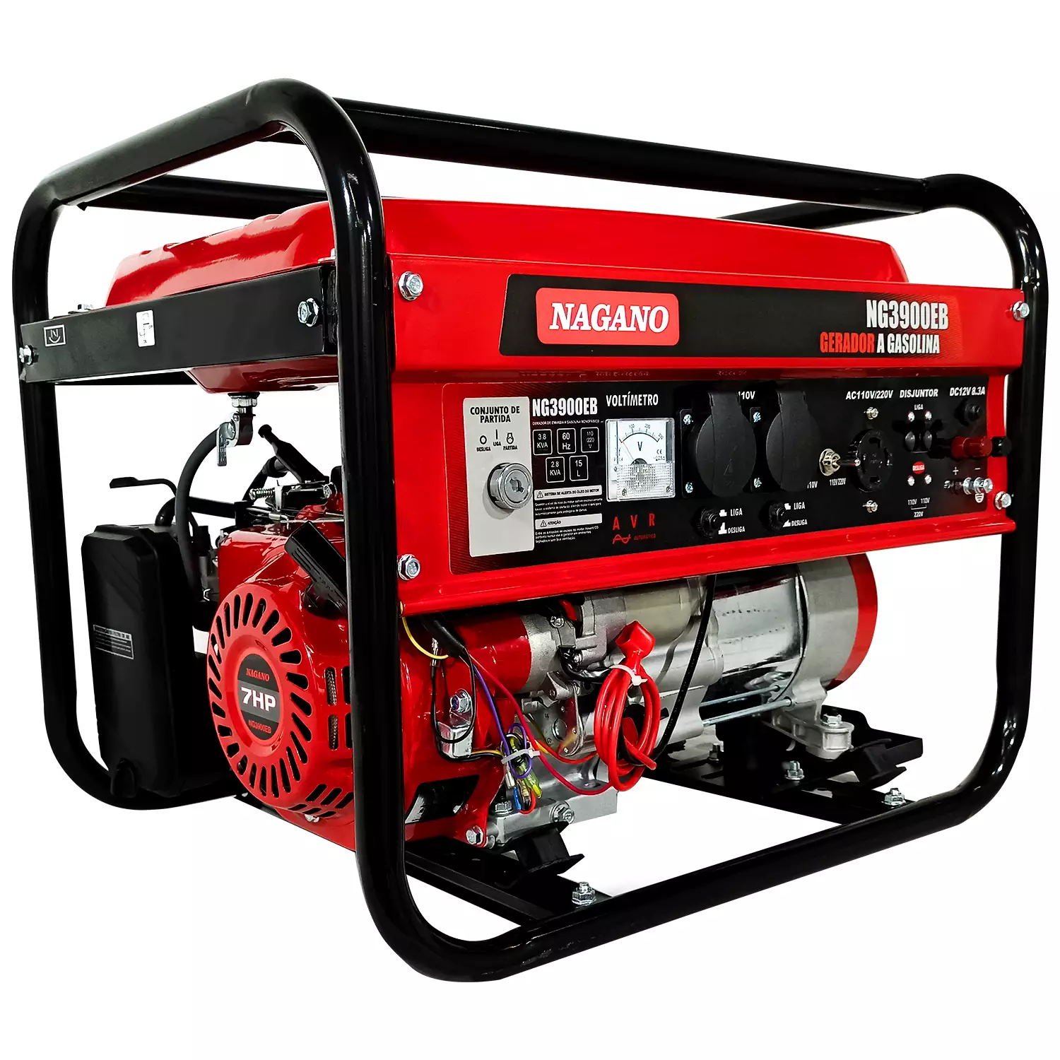 Gerador de Energia 3.8kva Gasolina Partida Elétrica 110v/220v 7hp Monofásico