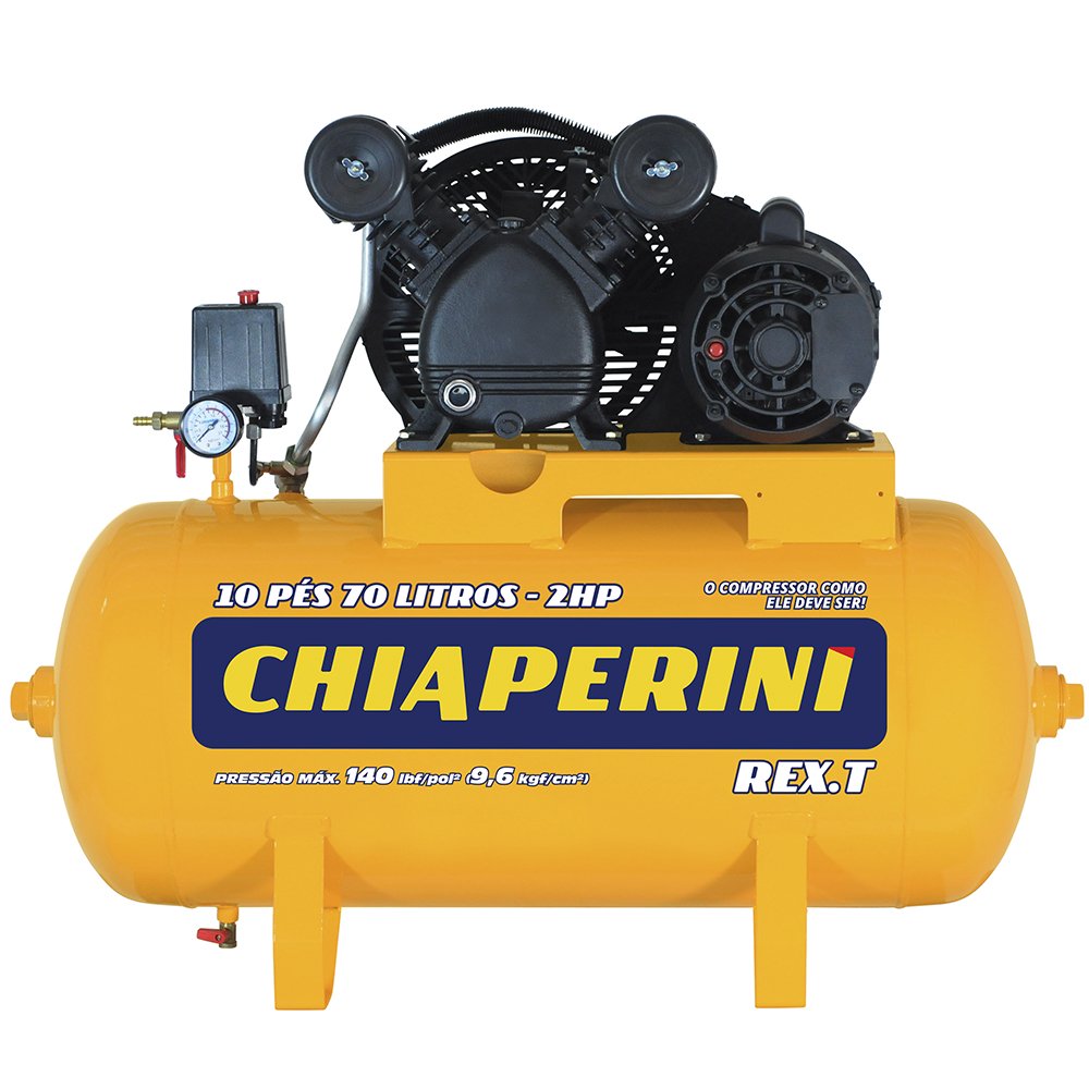 Compressor de Ar 10 Pés 2HP 70L 110/220V CHIAPERINI-022776