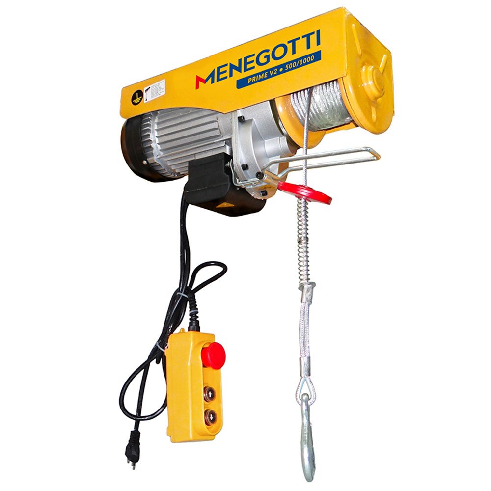 Guincho de Coluna Cabo de Aço 500/1000Kg 2000W 220V MENEGOTTI-PRIME-V2-500
