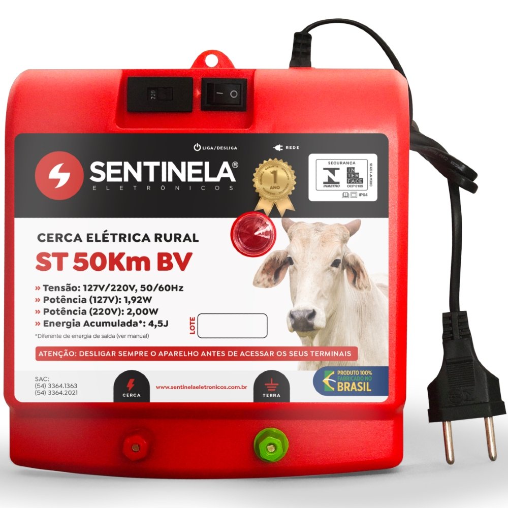Eletrificador de Cerca ST50KM 4,5J Bivolt SENTINELA-1015