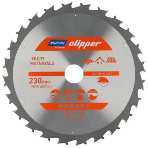 Disco de Serra em Aço 230 x 30mm com 24 Dentes para Multi Materiais NORTON-70184608131
