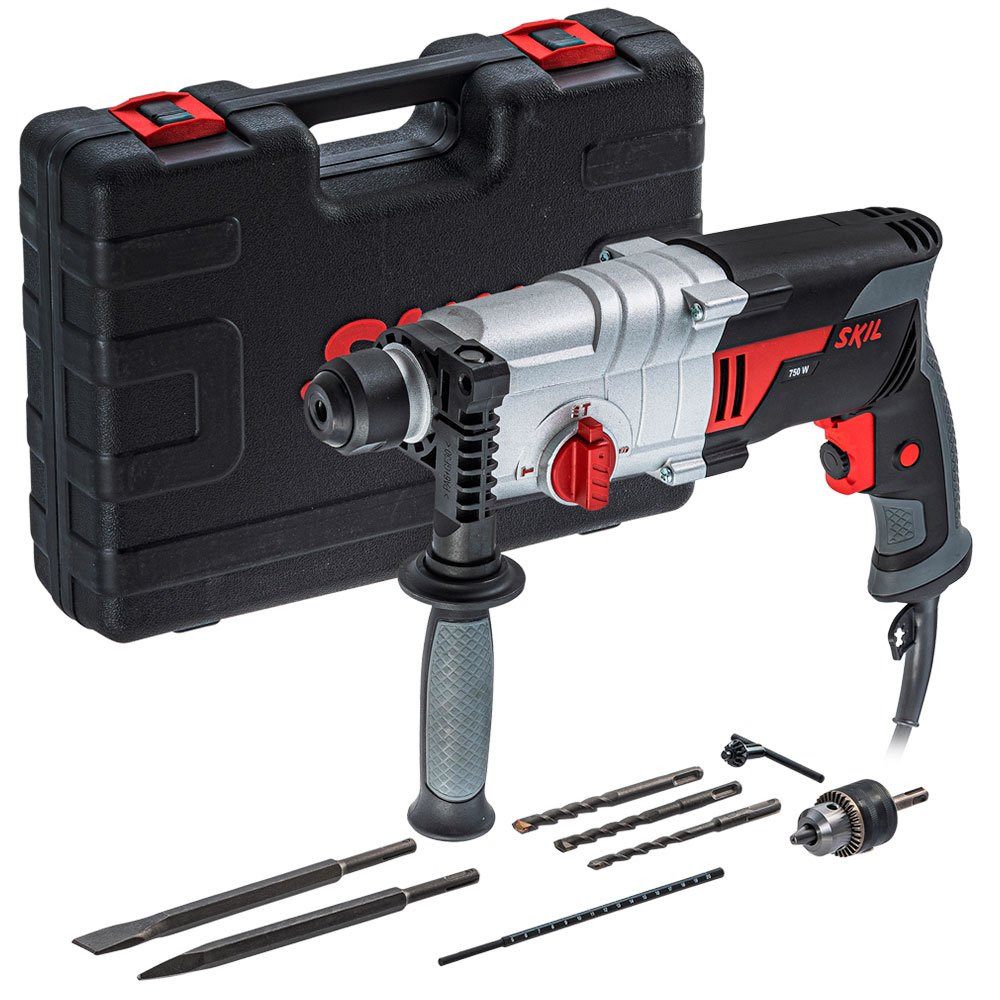 Martelo Eletropneumático 1859 SDS Plus 13mm 2.1J 750W 220V com 3 Funções Acessórios e Maleta SKIL-F0121859JA-000