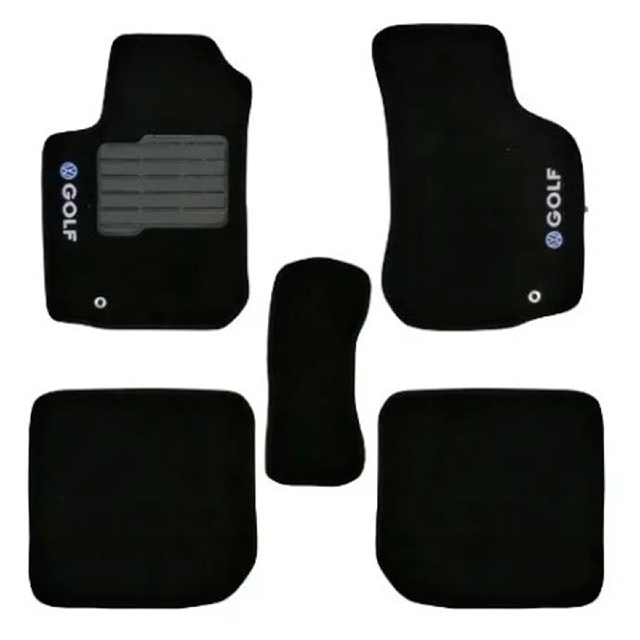 Tapete Carpete Preto 3mm para Golf 1999 a 2006 com 5 Peças SAMARA CAR-03 315