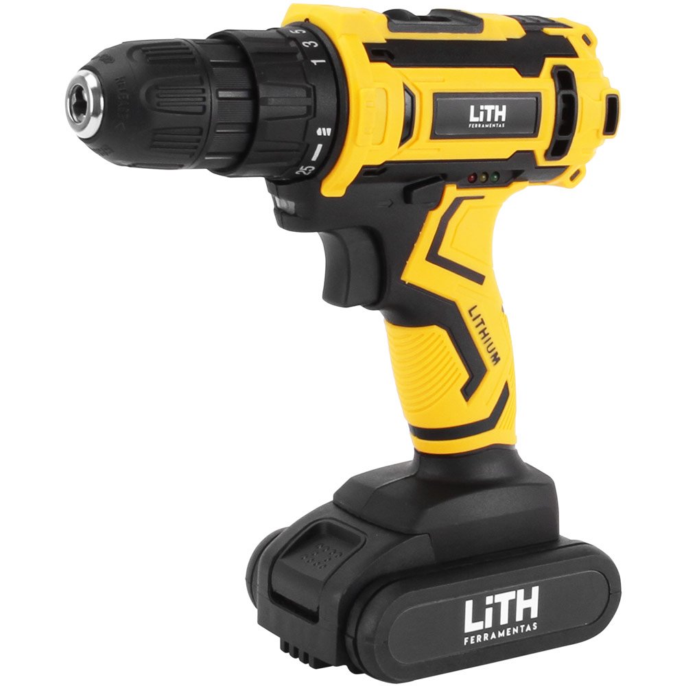 Furadeira/Parafusadeira 3/8 Pol. a Bateria 18V Li-Ion com Carregador Bivolt LITH-LT7036