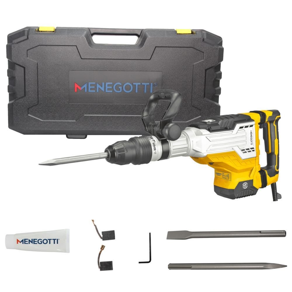 Martelo Rompedor SDS Max 1700W 220V 45J 12kg MMR1700 com Acessórios e Maleta MENEGOTTI-40870105