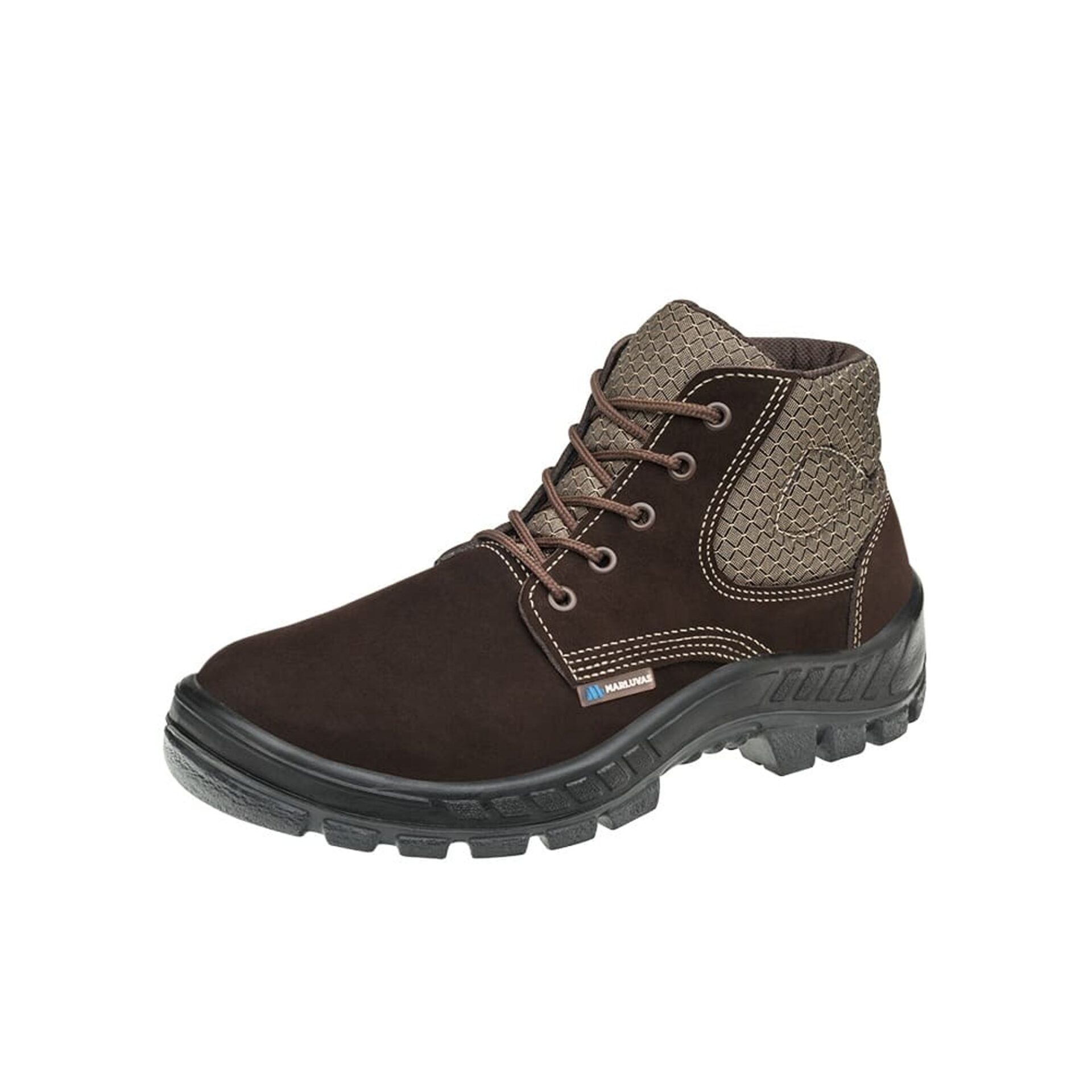 Bota Nobuck Marrom Cano Médio Bico Plástico Marluvas