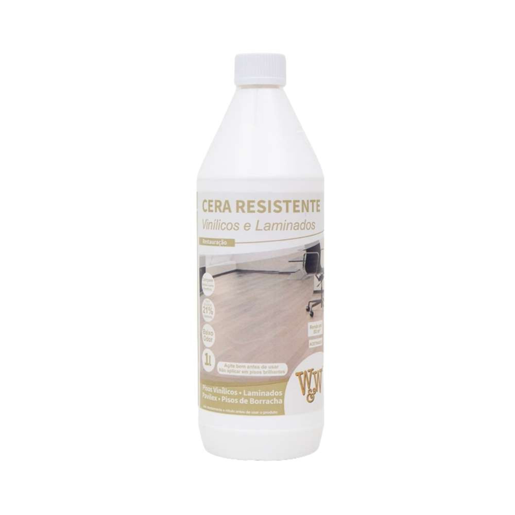 Cera Restauradora para Piso Laminado e Vinílico Acetinado 1L Weamp;W