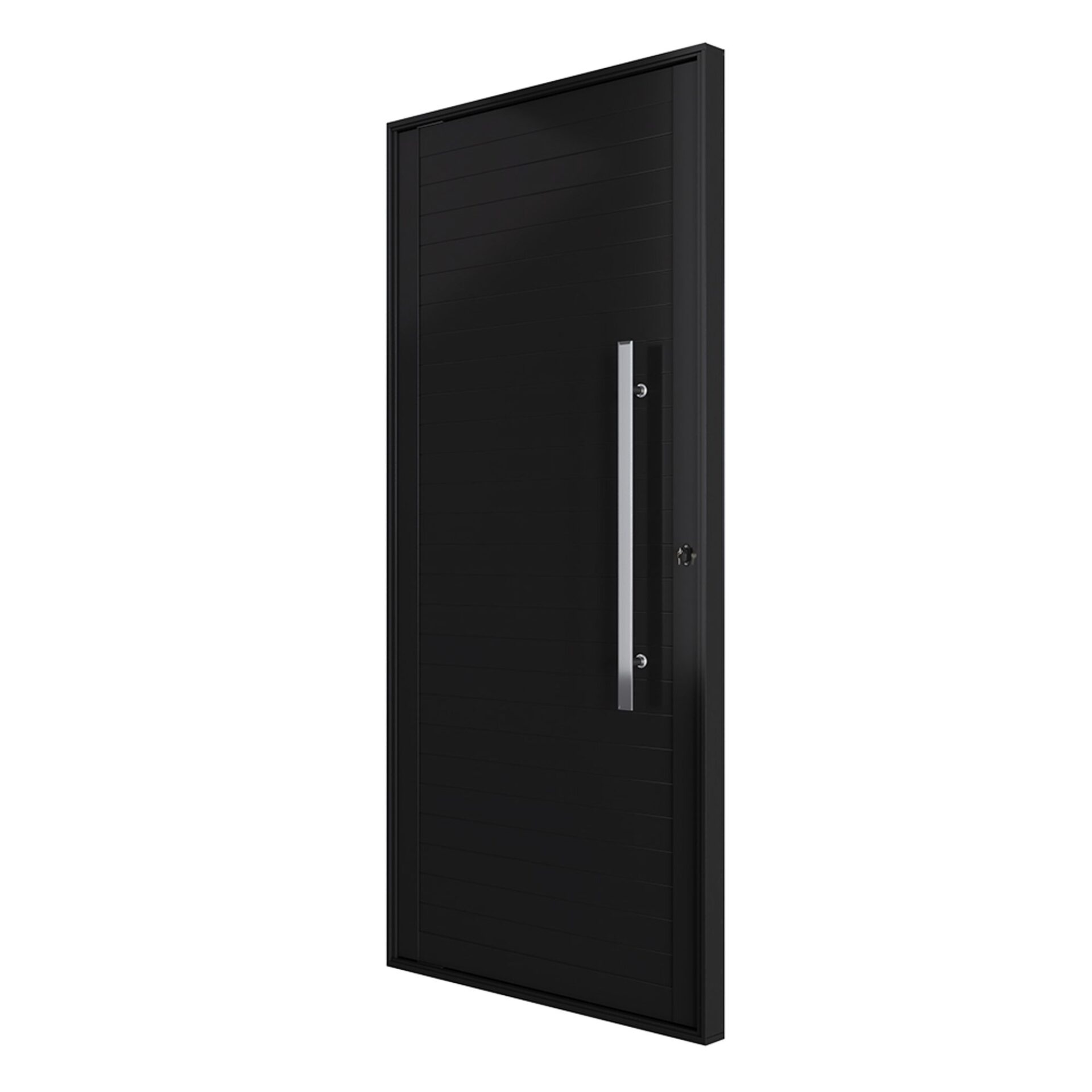 Porta Pivotante Alumínio Preto com Puxador 210x100cm Proex