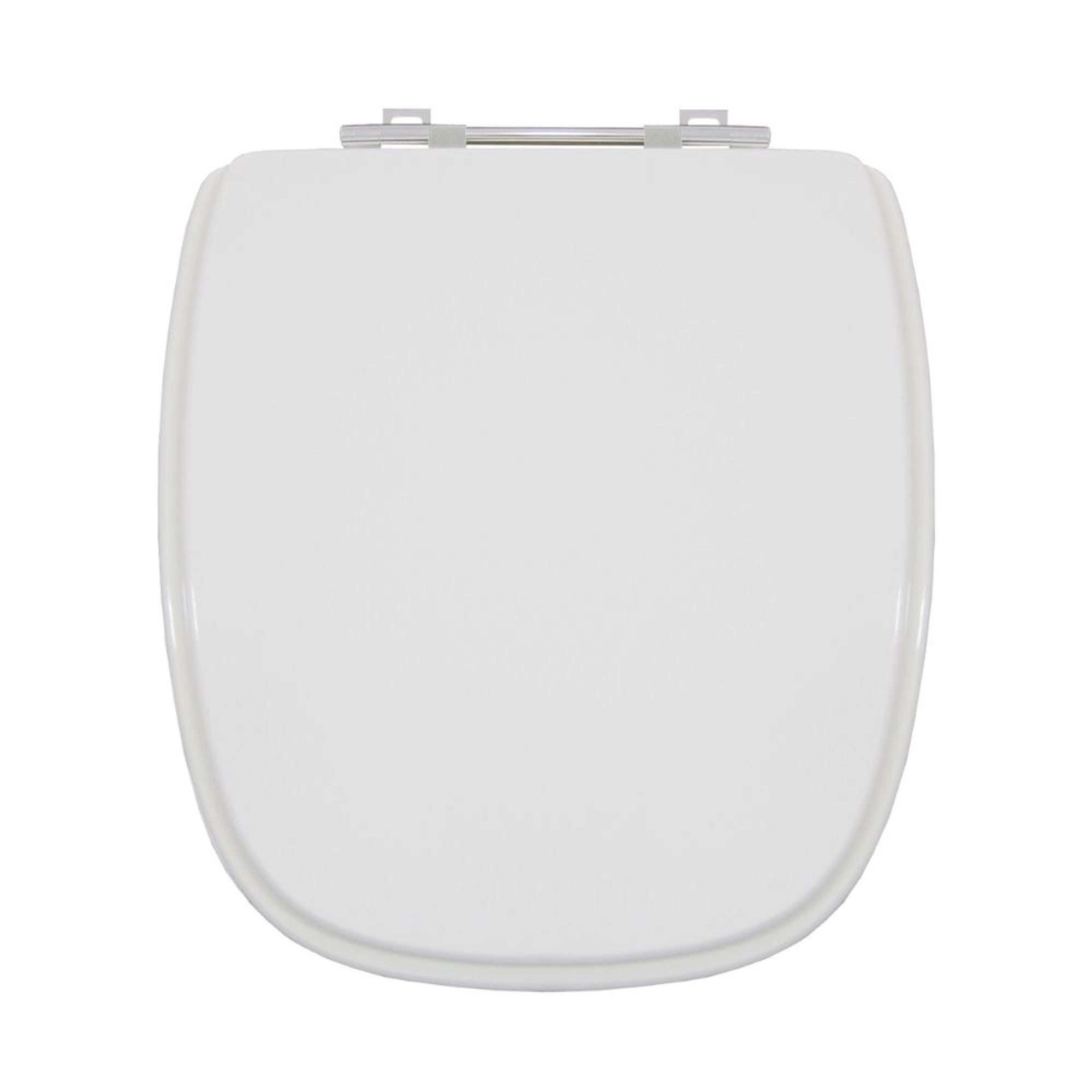 Assento Sanitário Like/City/Angra Branco MDF Laqueado Quadrado