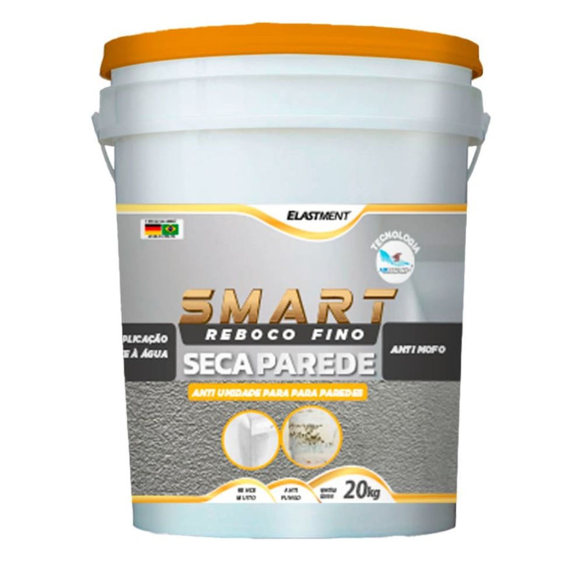 Seca Parede Reboco Fino Cinza 20kg Drylevis
