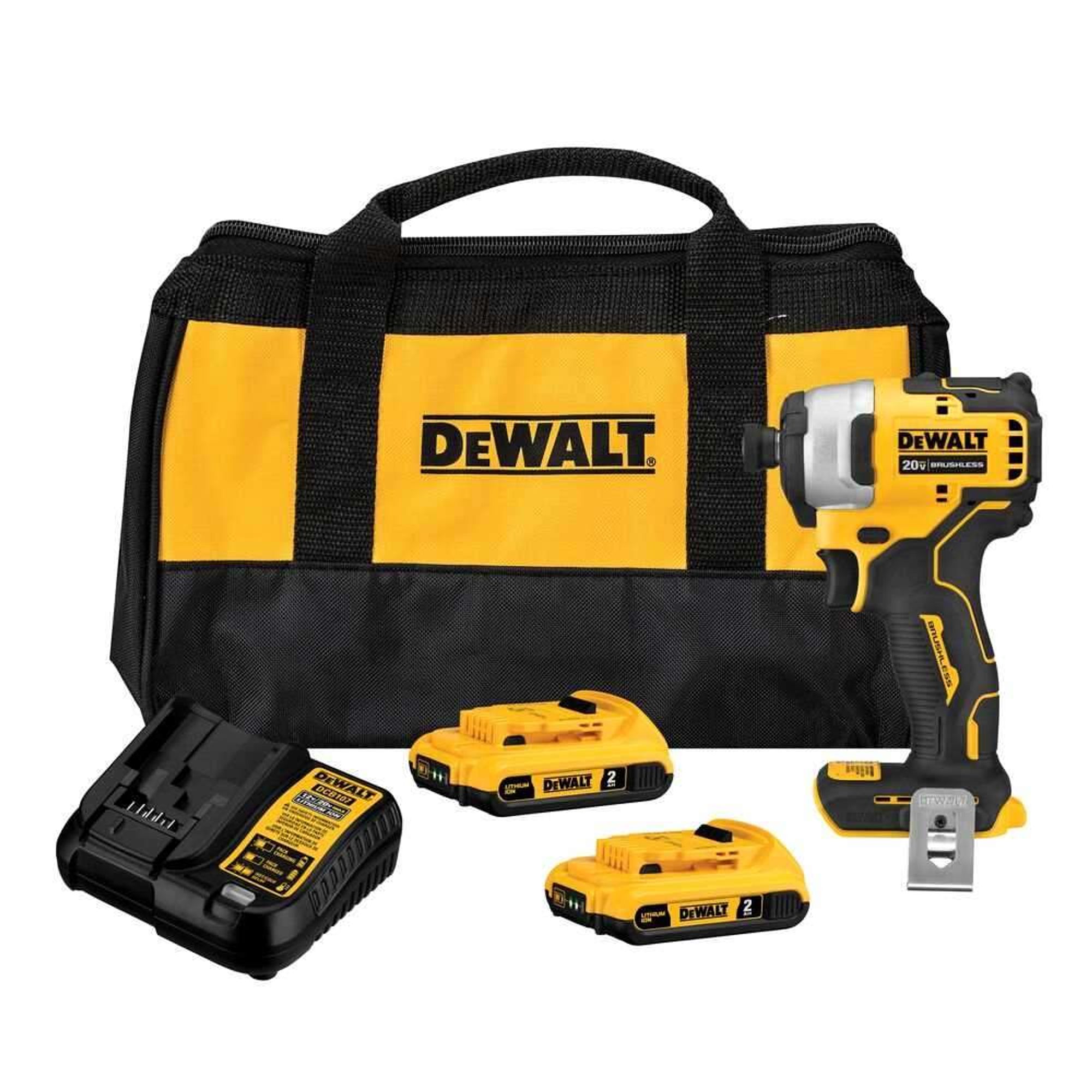 Parafusadeira de Impacto Atomic 1/4″ 20V DCF809D2-BR Dewalt