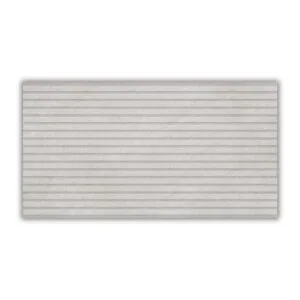Revestimento Rip Limestone Borda Reta Brilhante Cinza 62x119cm 2,20m2