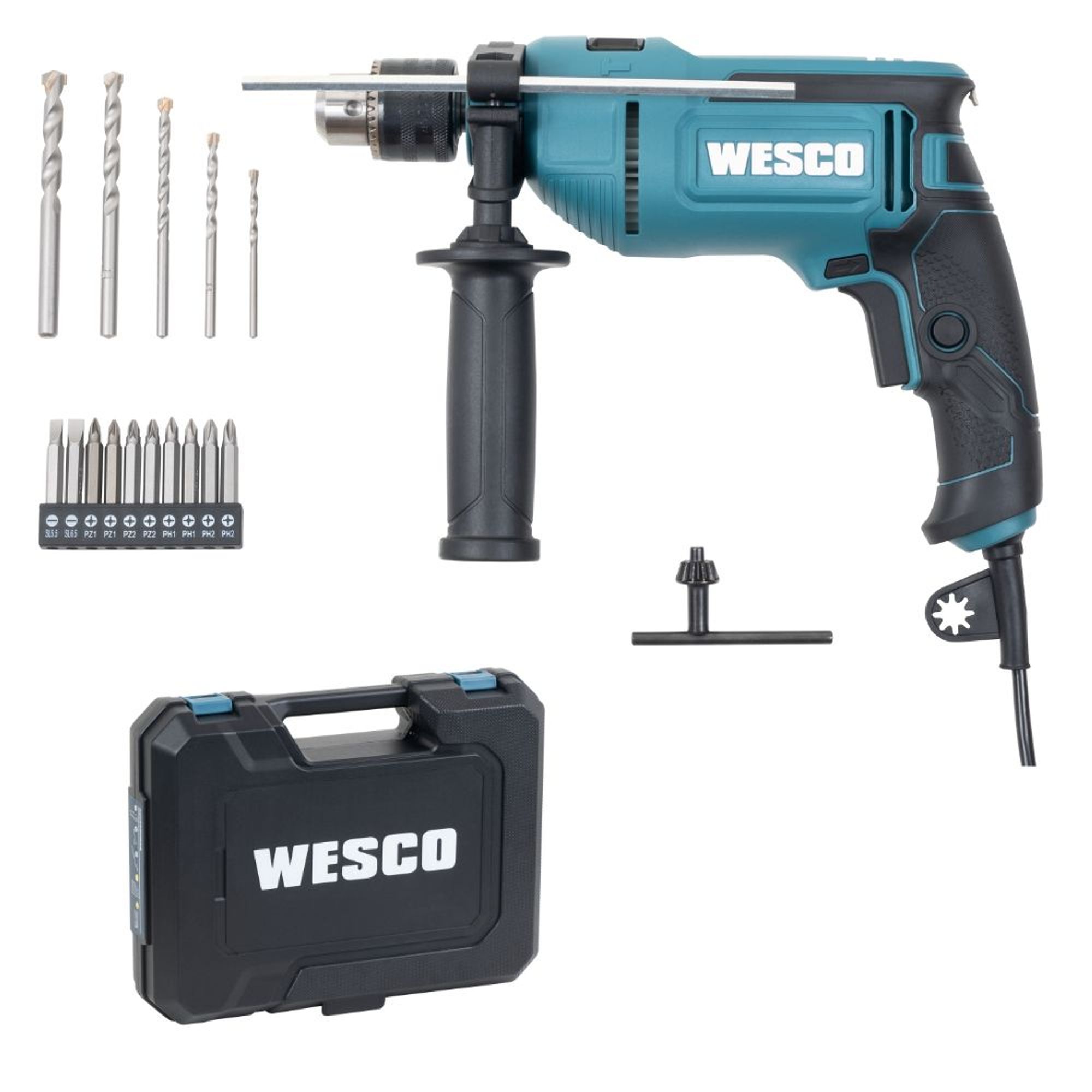 Furadeira de Impacto 13mm 800W com 5 Brocas + Maleta WS3179K Wesco