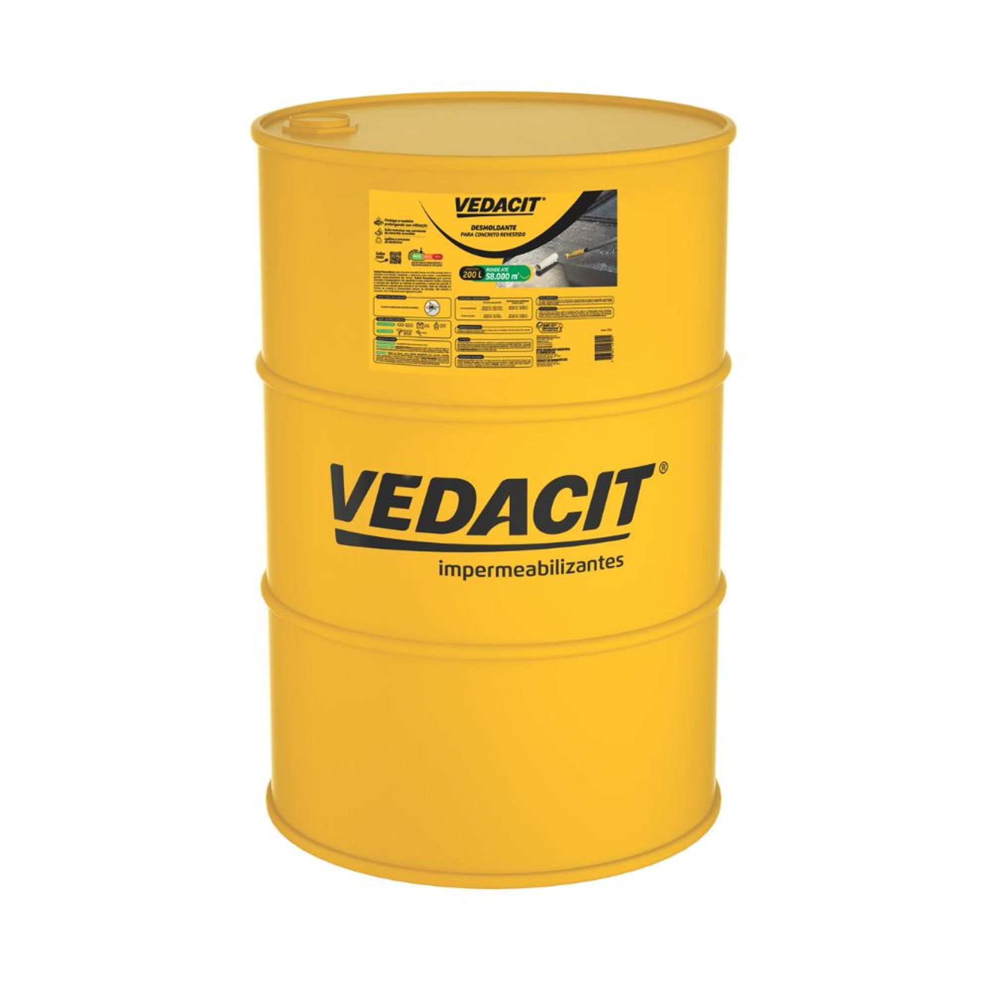 Desmoldante Concentrado para Concreto Revestido Tambor 200L Vedacit