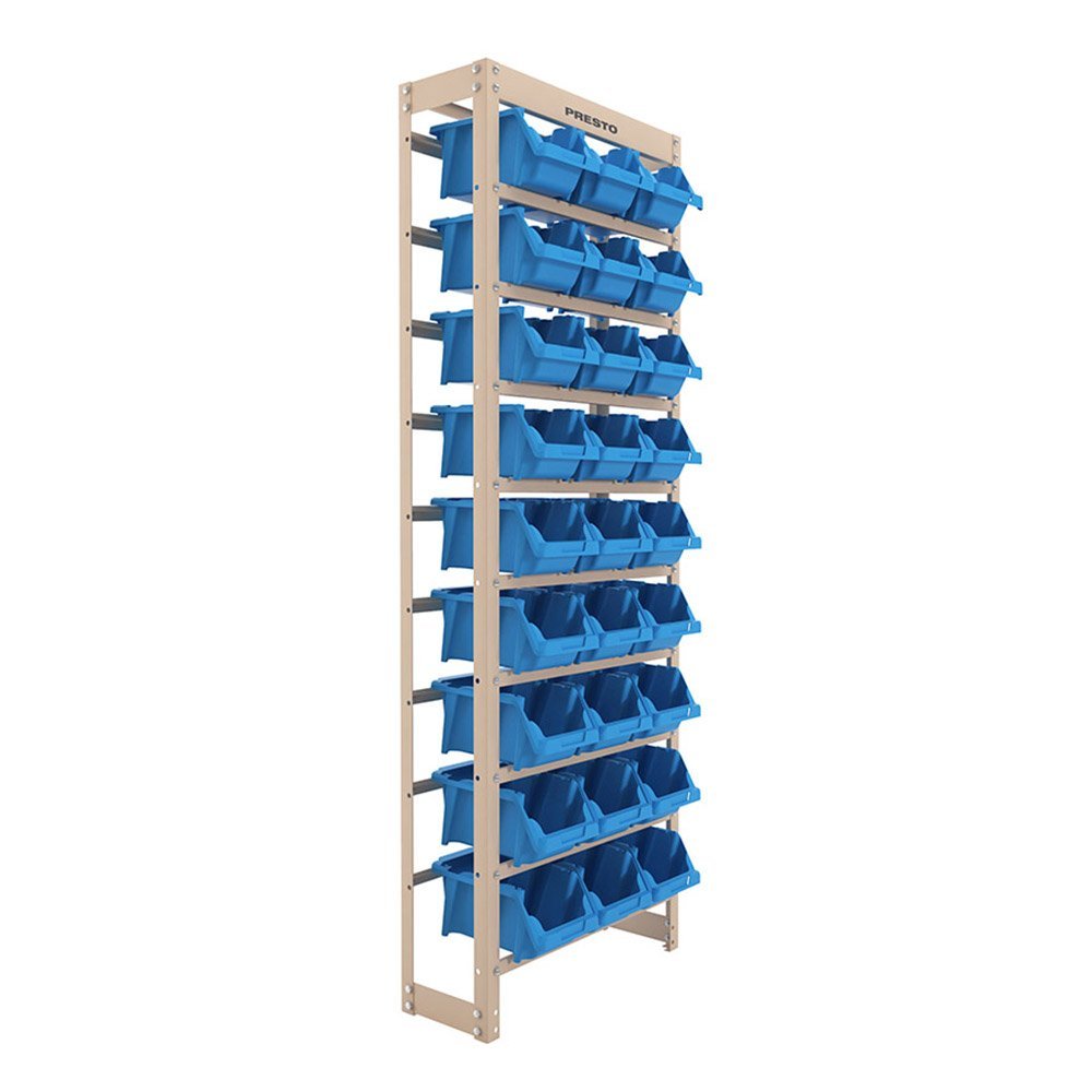 Kit Estante Gaveteiro com 27 Gavetas Nr. 5 Azul PRESTO-43008