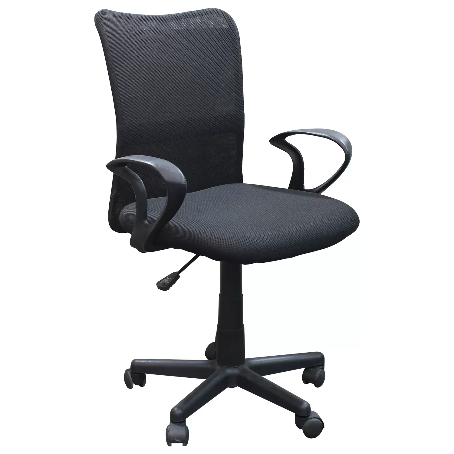 Cadeira Escritório Preto Tela Mesh Grande Base Giratória