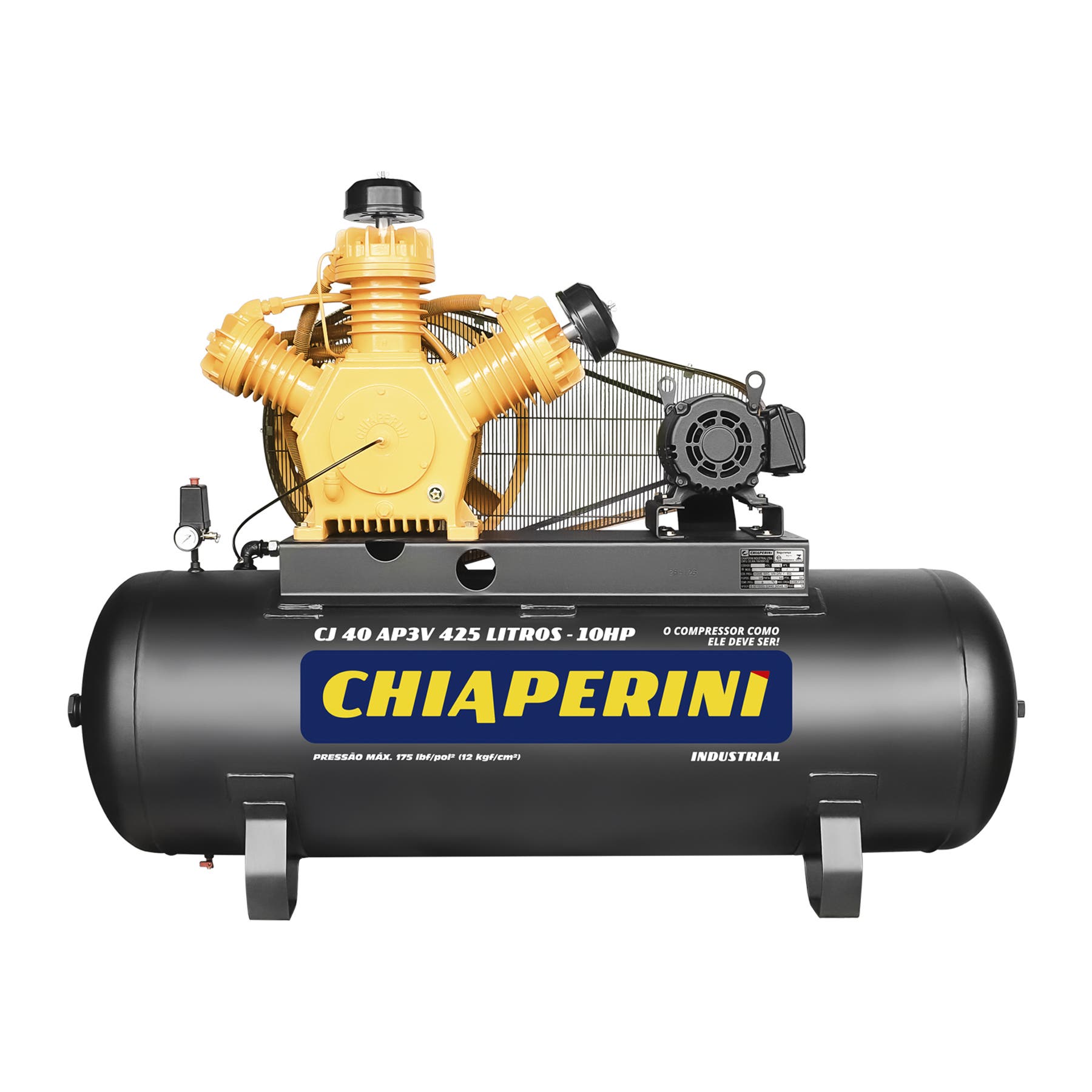 Compressor de Ar 425L 10HP 220V (380V) Chiaperini 40 Pés