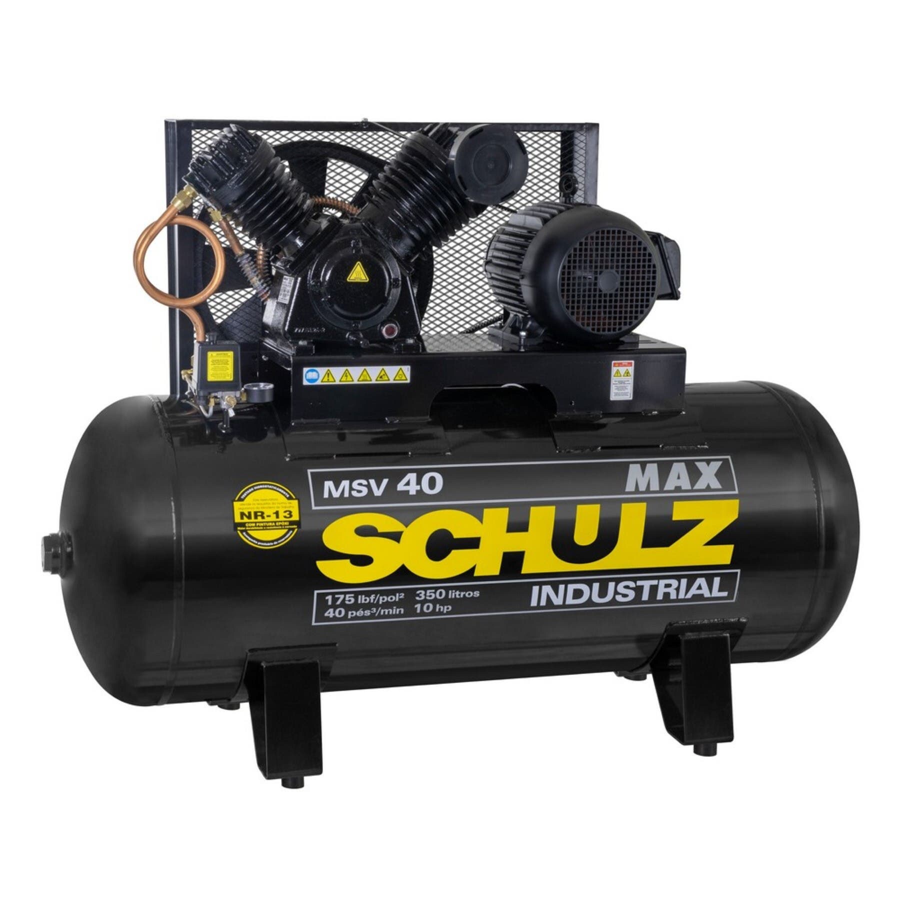 Compressor de Ar 350L 10HP 220V (380V) Schulz Max MSV 40|350 Industrial