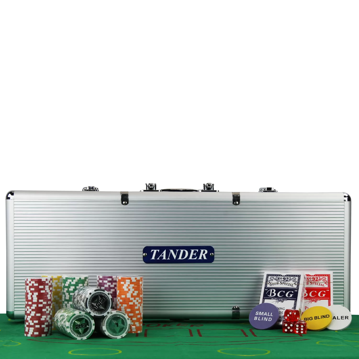 Maleta Poker 500 Fichas Holográficas Brilhantes – TMP500F