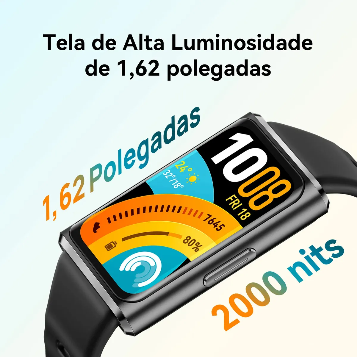 Smartwatch HUAWEI Band 11 Pro Posicionamento GNSS Autônomo Tela 162equot; AMOLED Bateria com Autonomia de Até 14 Dias Monitoramento Aprimorado do Sono Compatível com iOS e Android Preto